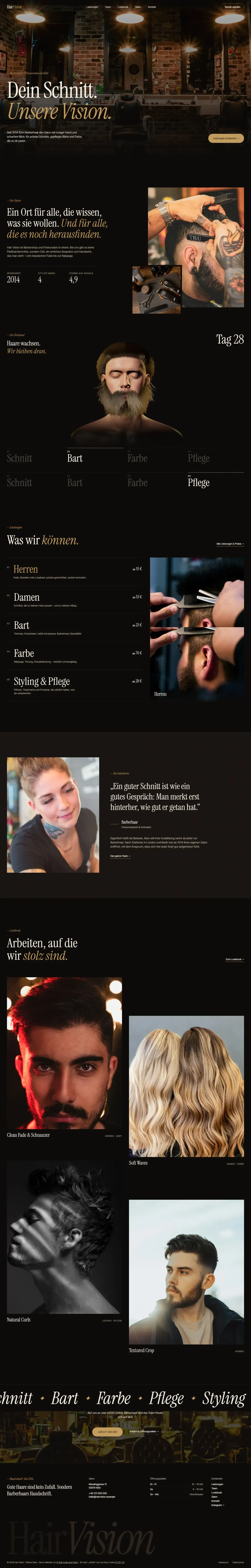 Vorschau der Website Hair Vision auf dem Desktop